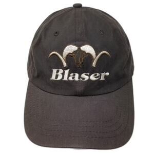 Blaser Baseball Cap Brown White OS Slideback Hat Mad Dog Guns Embroidered Cotton
